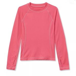 NWT Lands' End Girl’s Pink Crew Neck Thermal Top